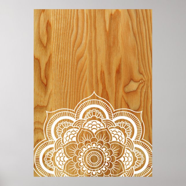 Wood och Mandala Poster (Framsidan)