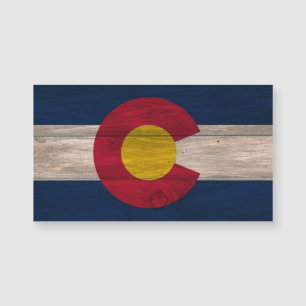 Wood packe för magnet för Colorado flaggarektang
