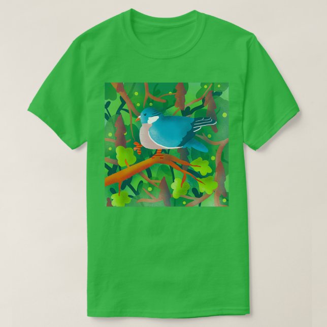 Wood Pigeon Illustration T Shirt (Design framsida)