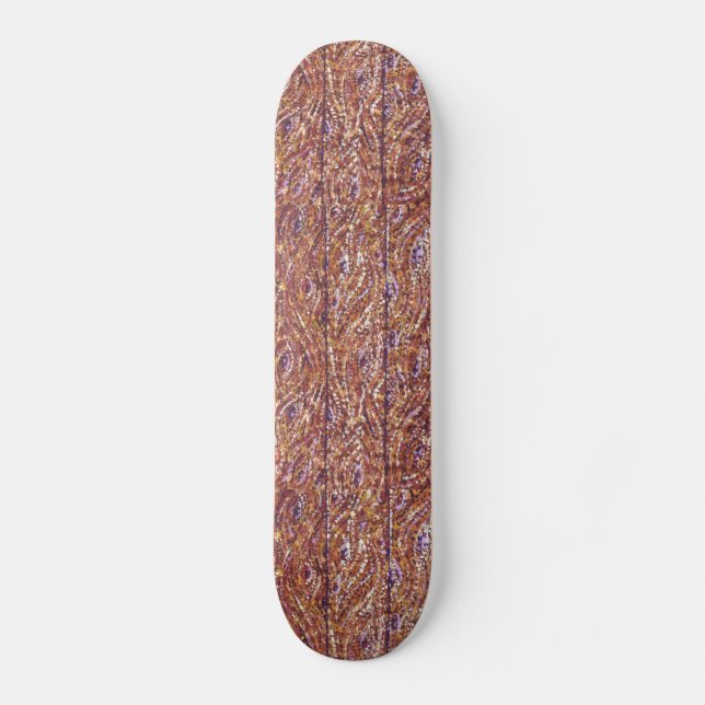 Wood Planks Pointillism Skateboard (Framsida)