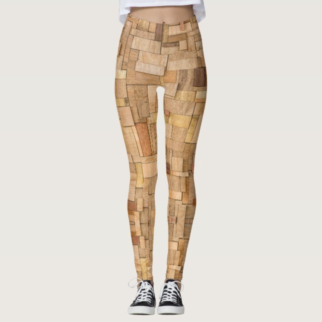 Wood Plywood - Power Yoga Leggings (Framsida)
