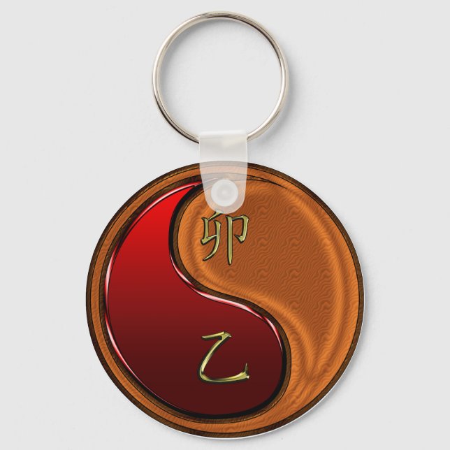 Wood Rabbit Nyckelring (Framsida)