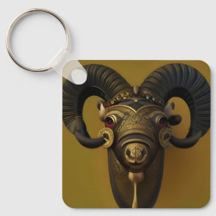 Wood Ram Nyckelring