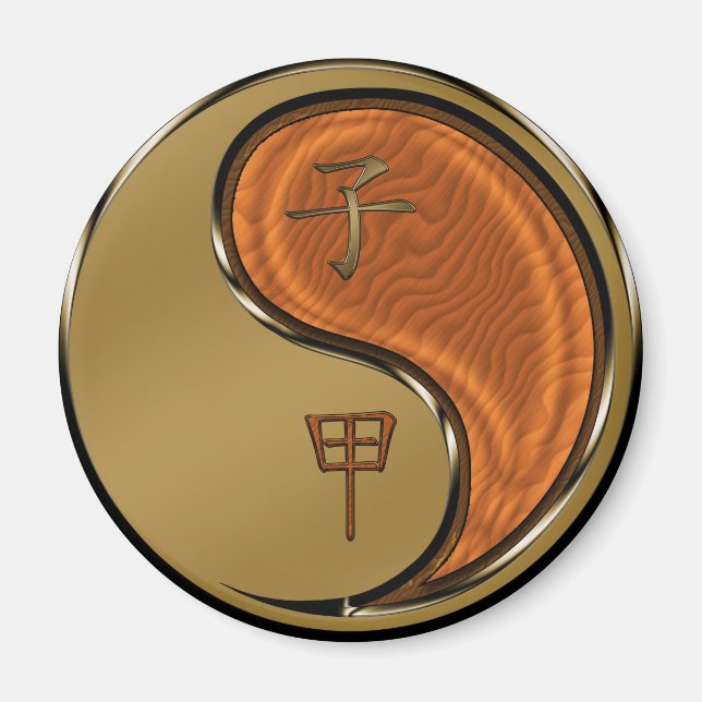 Wood Råtta Magnet (Framsidan)