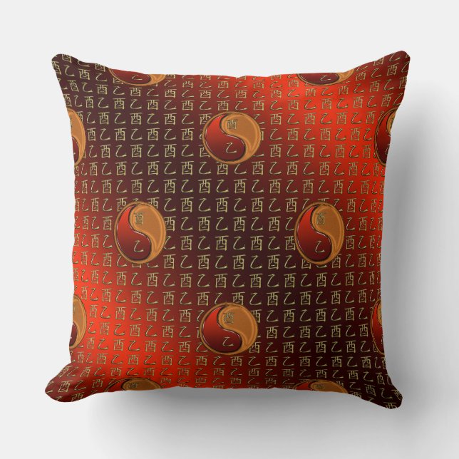 Wood Rooster Kudde (Framsida)