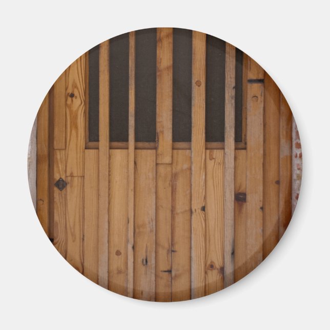Wood Slats Beach Door Costa Brava Spanien Magnet (Framsidan)