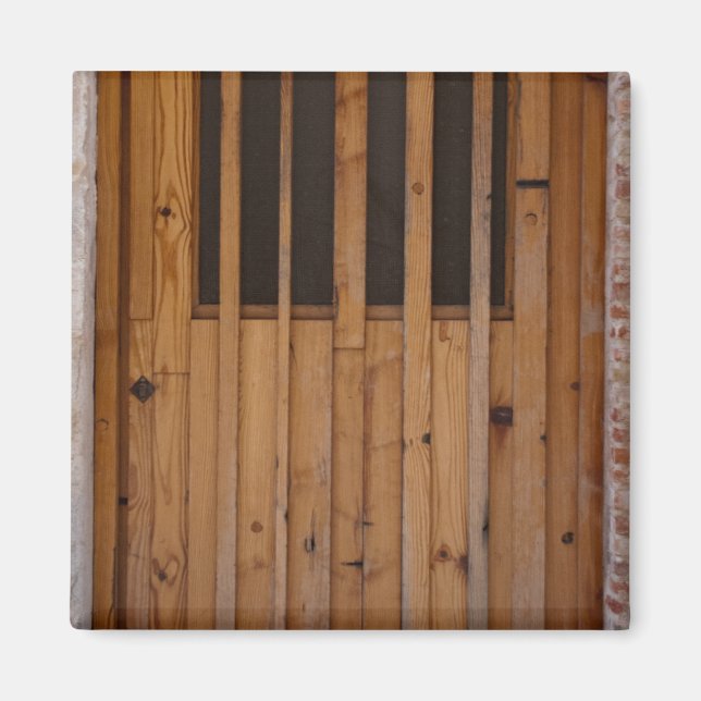Wood Slats Beach Door Costa Brava Spanien Magnet (Framsidan)