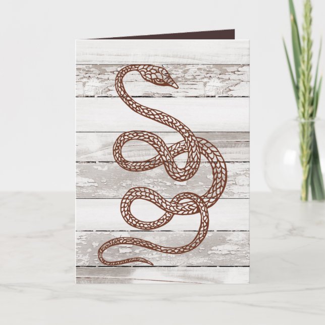 WOOD SNAKE BIRTHDAY KORT (Framsida)