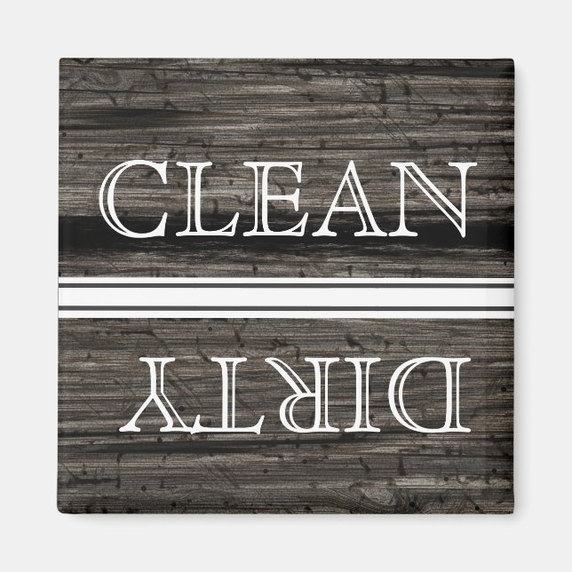Wood Stil Dishwasher Magnet Clean & Dirty (Framsidan)