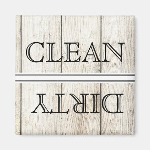 Wood Stil Dishwasher Magnet Clean & Dirty