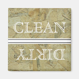 Wood Stil Dishwasher Magnet Clean & Dirty