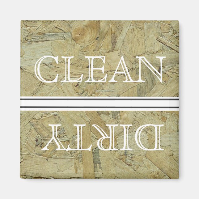 Wood Stil Dishwasher Magnet Clean & Dirty (Framsidan)