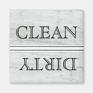 Wood Stil Dishwasher Magnet Clean & Dirty
