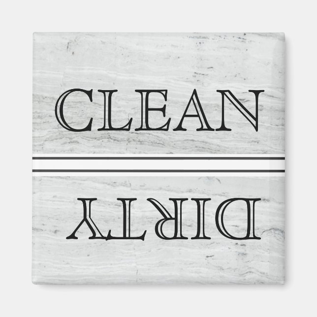 Wood Stil Dishwasher Magnet Clean & Dirty (Framsidan)