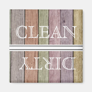 Wood Stil Dishwasher Magnet Clean & Dirty