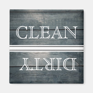 Wood Stil Dishwasher Magnet Clean & Dirty