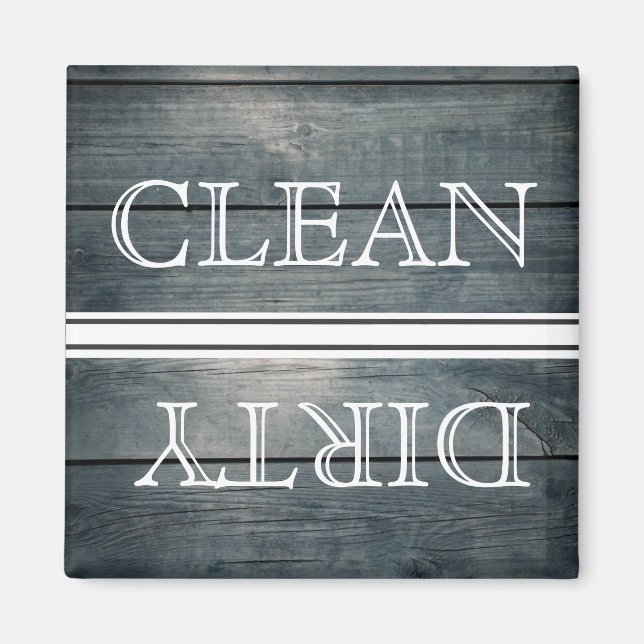 Wood Stil Dishwasher Magnet Clean & Dirty (Framsidan)