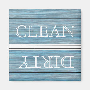Wood Stil Dishwasher Magnet Clean & Dirty