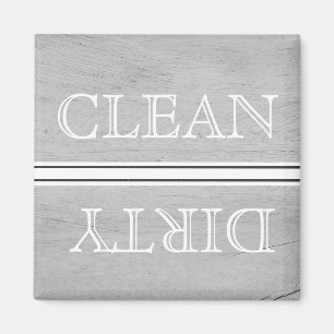 Wood Stil Dishwasher Magnet Clean & Dirty