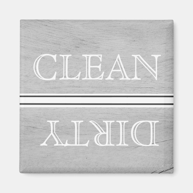 Wood Stil Dishwasher Magnet Clean & Dirty (Framsidan)