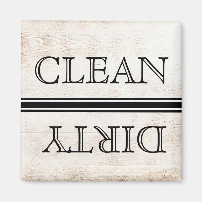 Wood Stil Dishwasher Magnet Clean & Dirty (Framsidan)