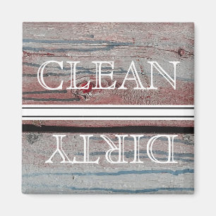 Wood Stil Dishwasher Magnet Clean & Dirty