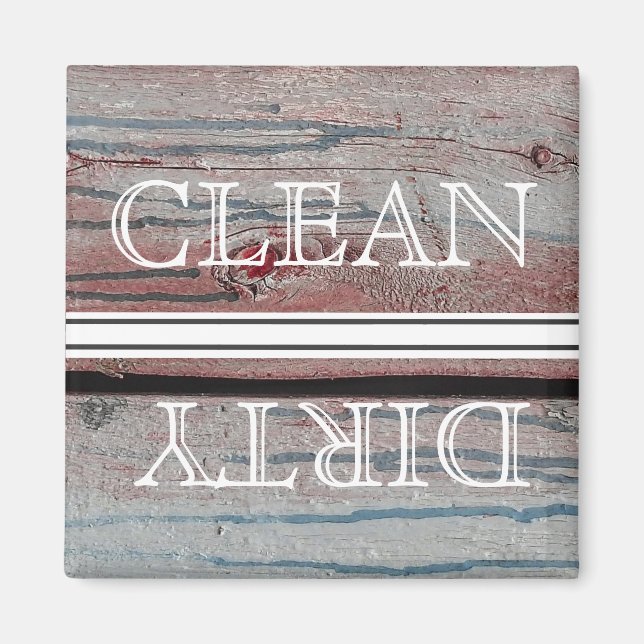 Wood Stil Dishwasher Magnet Clean & Dirty (Framsidan)