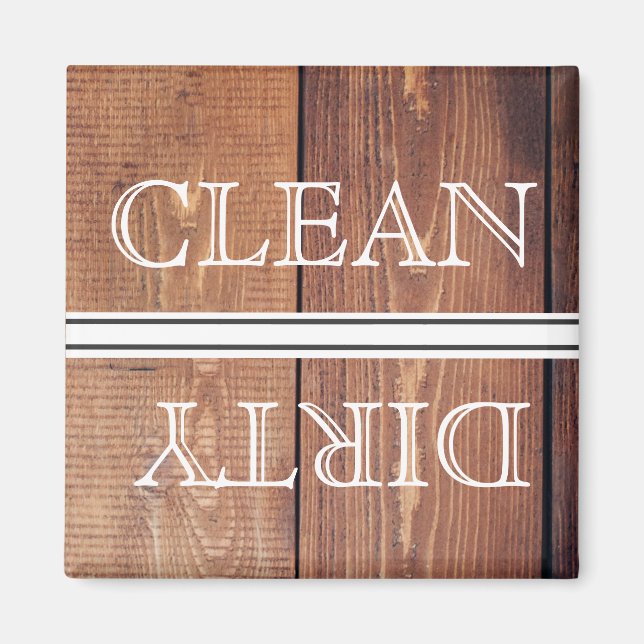 Wood Stil Dishwasher Magnet Clean & Dirty (Framsidan)
