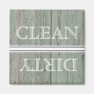 Wood Stil Dishwasher Magnet Clean & Dirty