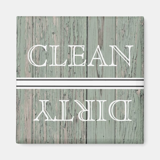 Wood Stil Dishwasher Magnet Clean & Dirty (Framsidan)