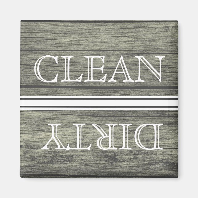 Wood Stil Dishwasher Magnet Clean & Dirty (Framsidan)