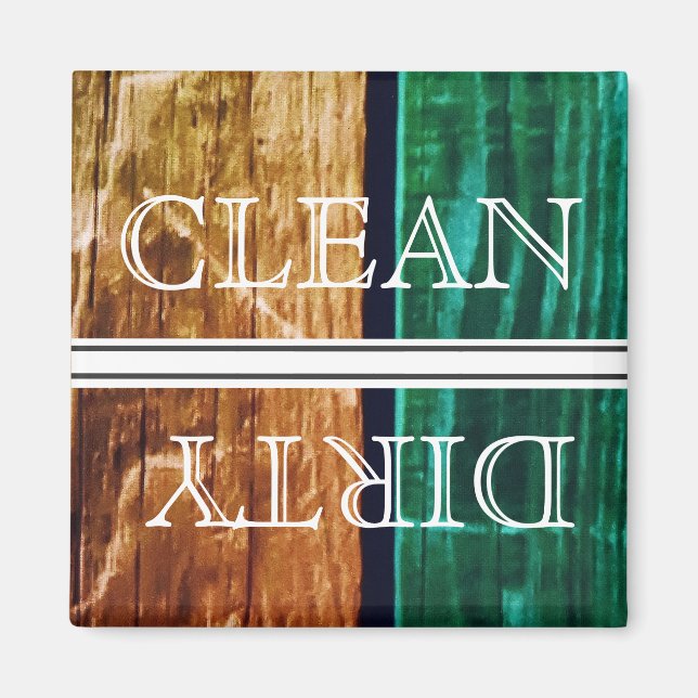 Wood Stil Dishwasher Magnet Clean & Dirty (Framsidan)