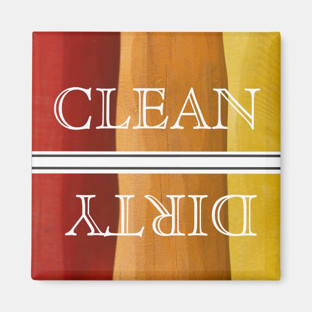 Wood Stil Dishwasher Magnet Clean & Dirty (Framsidan)
