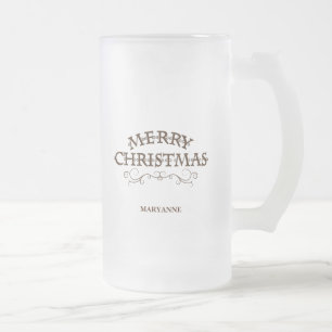 Wood Stil, God jul Frostat Ölglas