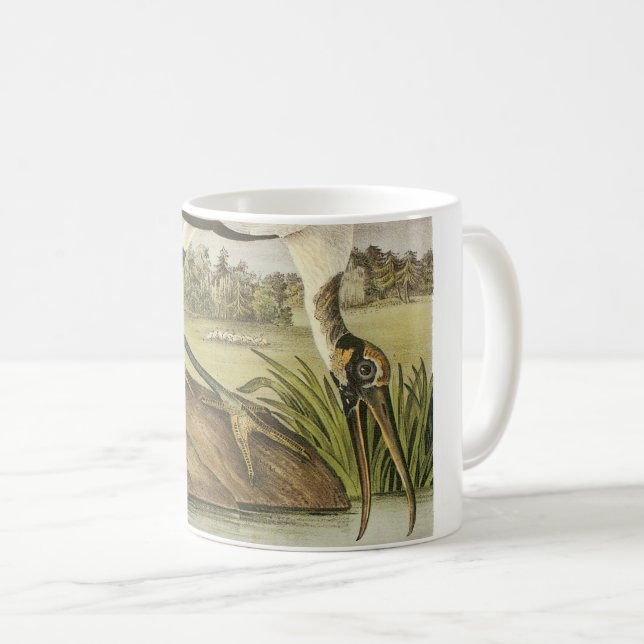 Wood Stork by Audubon Kaffemugg (Framsida höger)