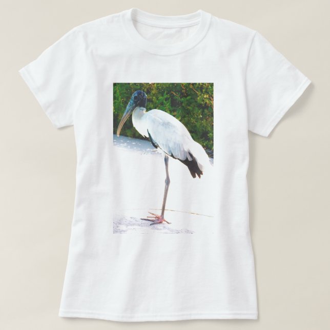 Wood stork i aftonbära t-shirt (Design framsida)