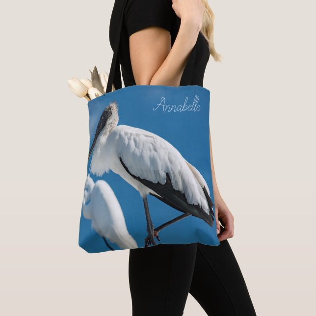 Wood Stork Tygkasse (Närbild)