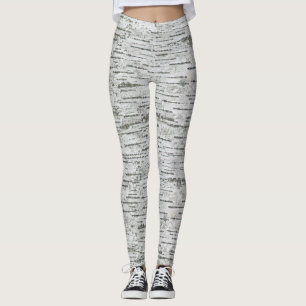 Wood struktur för björk leggings