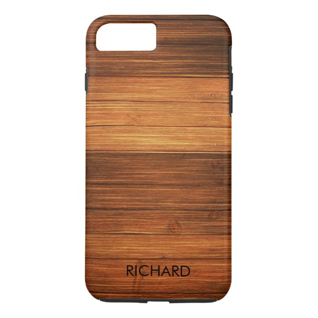 Wood Struktur Monogram Case-Mate iPhone Skal (Baksida)