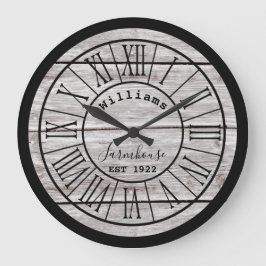 Wood tar tid på det stora lantbrukarhemefternamn stor klocka