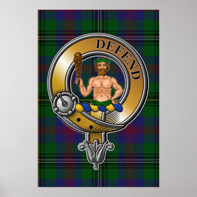 Wood Tartan & Badge Poster (Framsidan)
