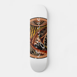 Wood Tattoo Old School Skateboard Bräda 18 Cm