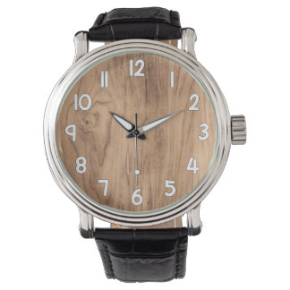 Wood Texture Wrist Watch – Natural Rustic Timepiec Armbandsur