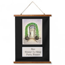 Wood Topped Wall Tapestry