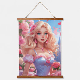 Wood Topped Wall Tapestry