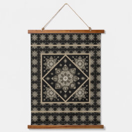 Wood Topped Wall Tapestry
