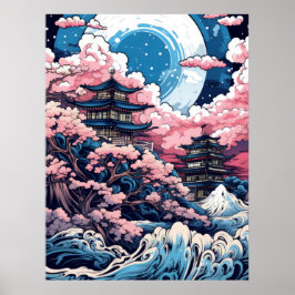 Wood Topped Wall Tapestry Poster