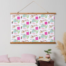 Wood Topped Wall Tapestry ROLIGT Cupkaka Birthday