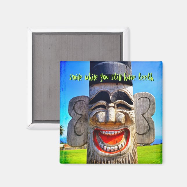 Wood Totum Smile medan du fortfarande har tjugonof Magnet (Front/Back)