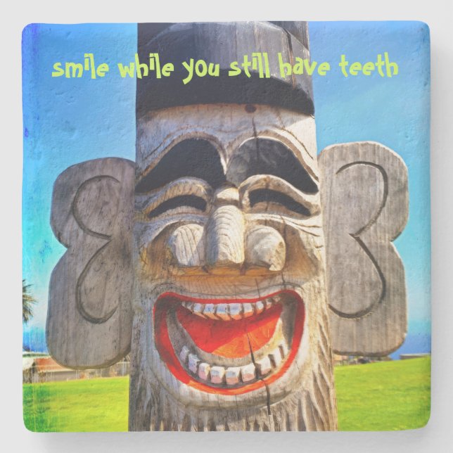 Wood Totum Smile medan du fortfarande har tjugonof Stenunderlägg (Framsidan)
